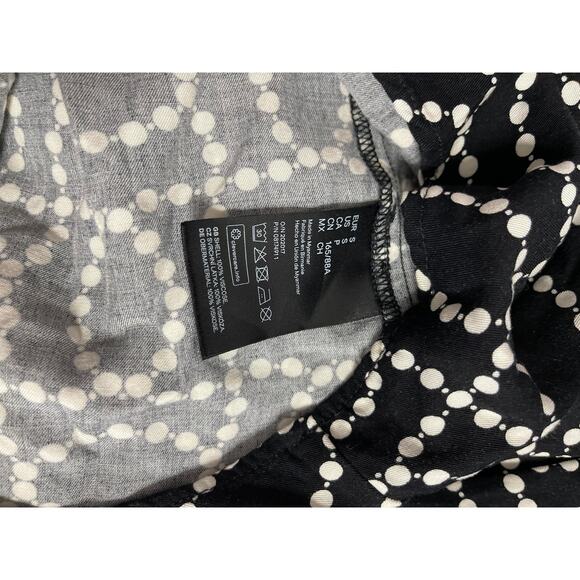 H&M top dress tunic women's small but oversize black white button up look - Picture 10 of 16